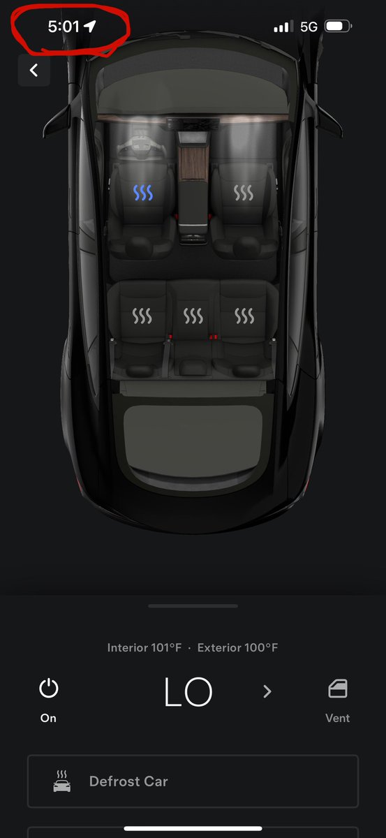 colin_gladman's tweet image. Days I’m grateful for the @Tesla app to cool off my car from anywhere.
Also notice the timestamps.
101 degree interior temp to 65 in 7 minutes.
Amazing.
