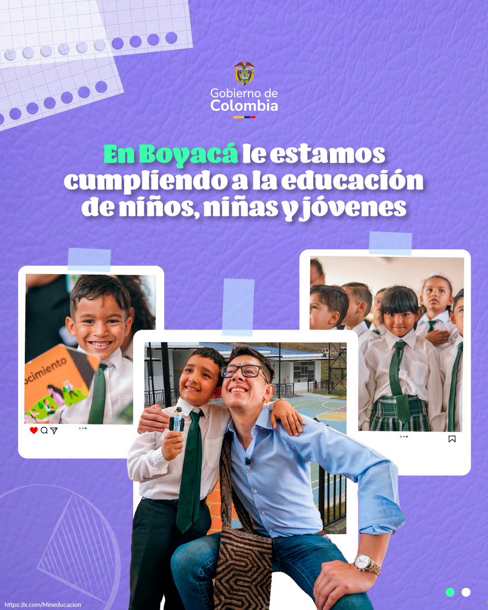 infopresidencia's tweet image. El Presidente @PetroGustavo, a través de @Mineducacion, está cumpliendo con la entrega de obras de infraestructura educativa en Boyacá. ✏️
Ya van 98 terminadas, de las cuales, el 71% han sido entregadas durante este Gobierno, dignificando a más de 10.000 estudiantes.
