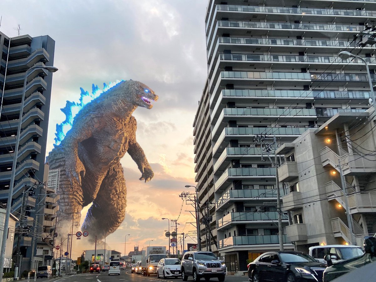 daikaizyuphoton's tweet image. 黄昏ゴジラ