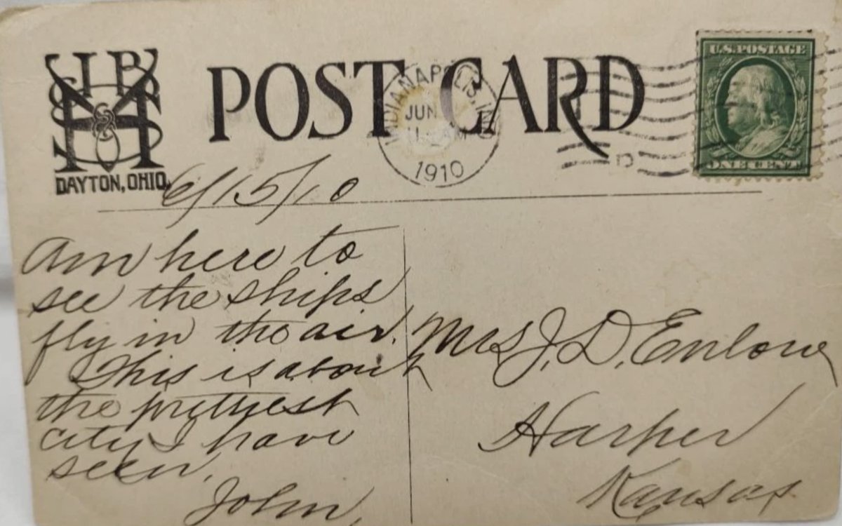 LibbyCierzniak's tweet image. From "John" on June 15, 1910: Am here to see the ships fly in the air. This is about the prettiest city I've seen.