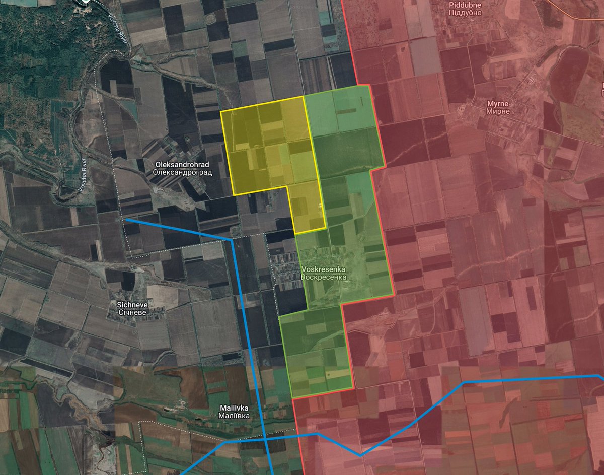 Additional Russian advance towards Oleksandrohad.