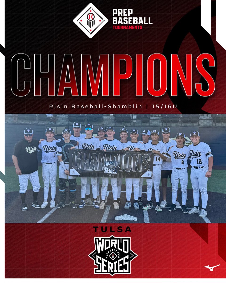 PBRTournaments's tweet image. Congrats to the Champions of the PBT Tulsa World Series!
🏆14U: OK Pistols
🏆15U/16U: Risin Baseball-Shamblin
🏆17U/18U: MMW Oklahoma