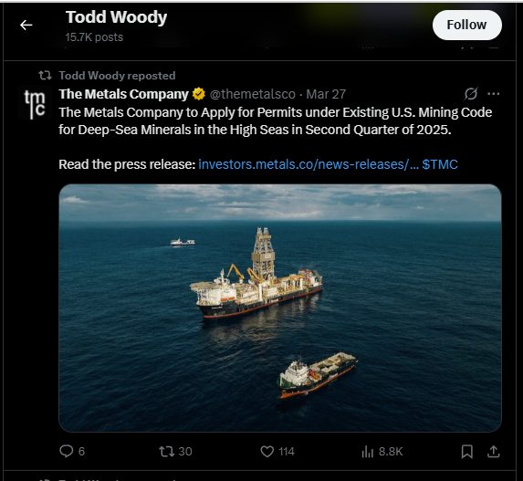 peonyKingOF's tweet image. Bloomberg @business / @greenwombat coverage of $TMC vs $OMEX is bullshit. $TMC clearly fits the profile of a grift. 0 rev and burning ballpark 100m a year since going public five years ago. ZERO REV. Yet seemingly every they have a "deep sea mining" story which is a fluff piece…