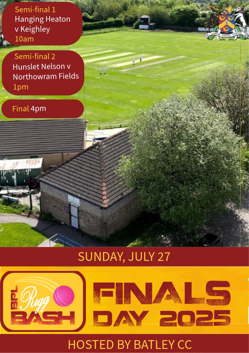 Full review of tonight's Rigg Bash T20 Group B Cup action which has determined the line up for Sunday's Finals Day at Batley. bradfordcl.com/blog/riggb-2025