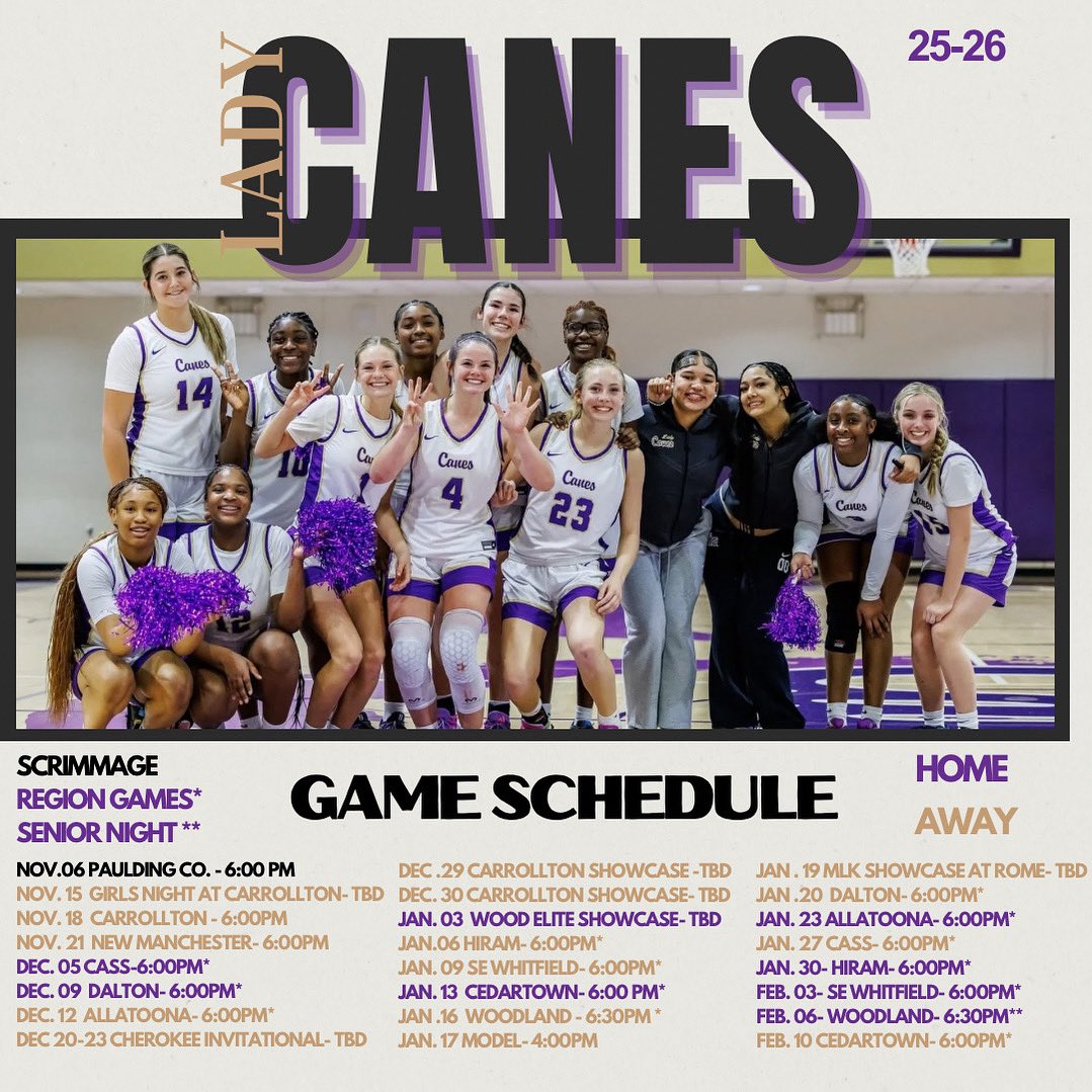 Cartersville Lady Canes Basketball (@cvilleladycanes) on Twitter photo 