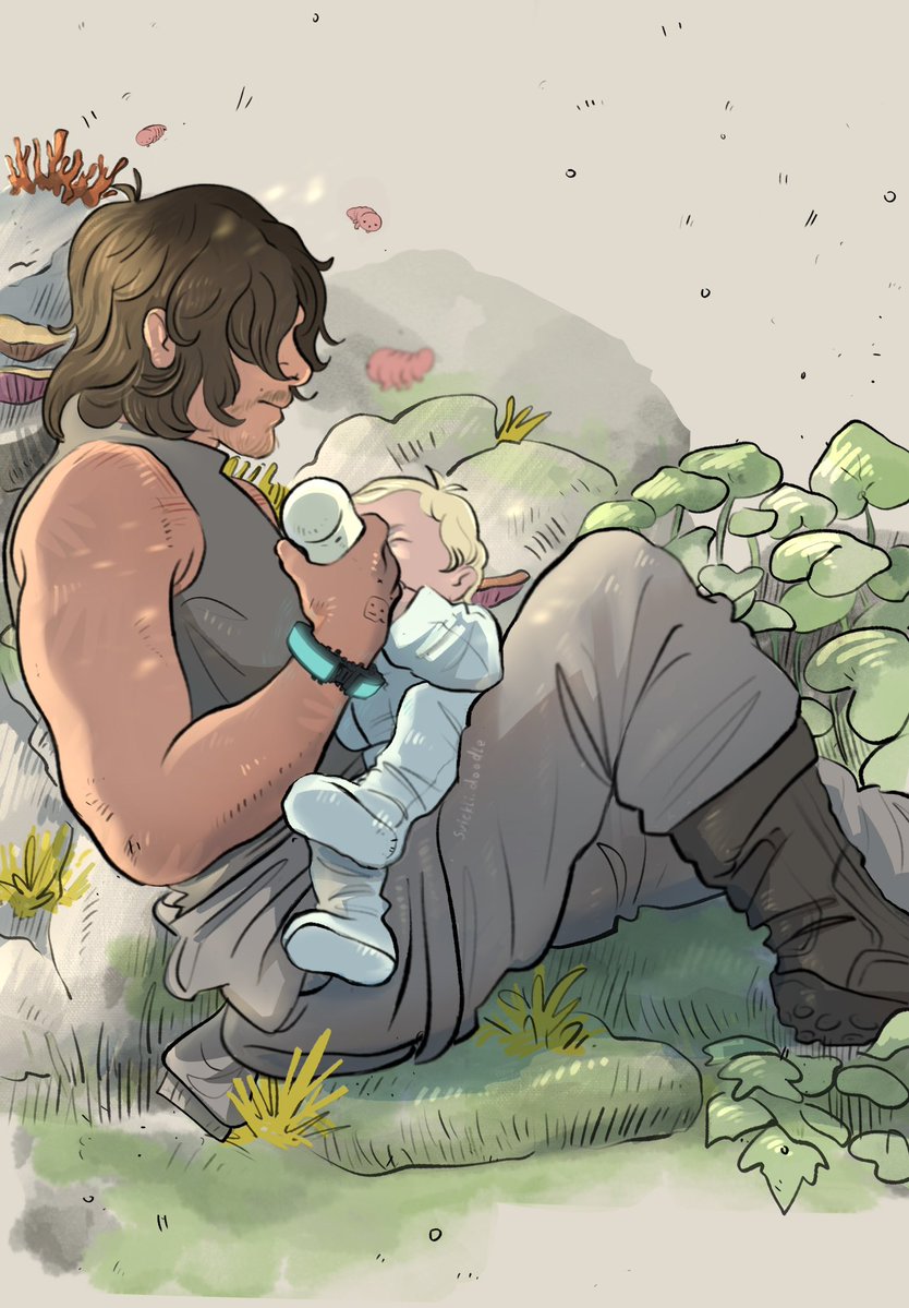 Svickli's tweet image. Daddy of the year🎀
#DeathStranding2 #samporterbridges #KojimaProductions #gameart #scifi