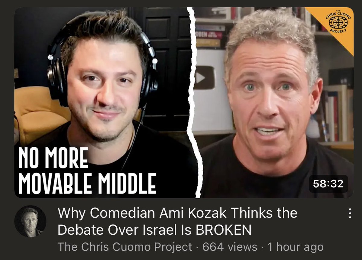 amiKozak's tweet image. Thanks you @ChrisCuomo for having me on the podcast! Episode is out now - watch here:
youtu.be/BnX9ydM8M1I?si…