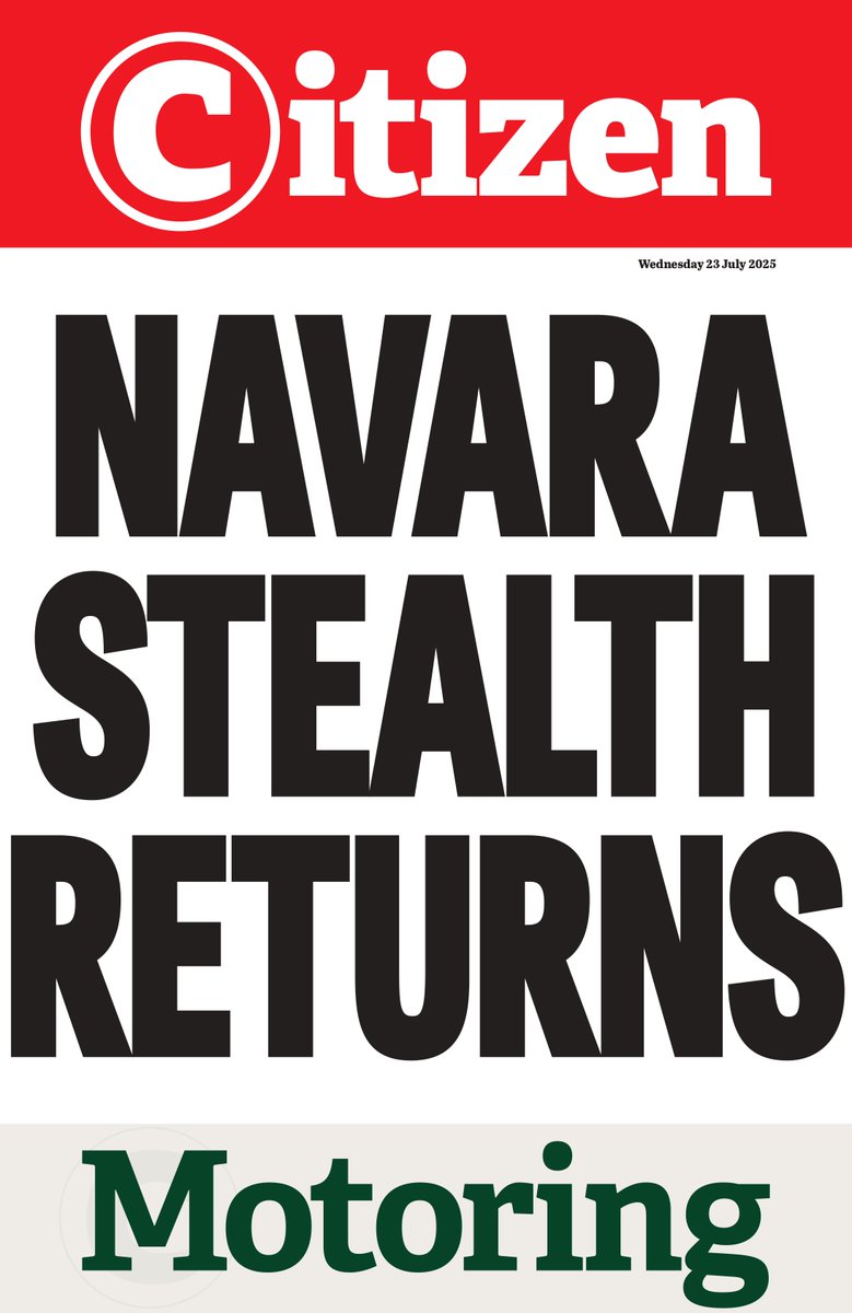 TheCitizen_News's tweet image. 📰 In The Citizen newspaper 🗞️ tomorrow: Navara Stealth returns
Get a copy to find out more.
