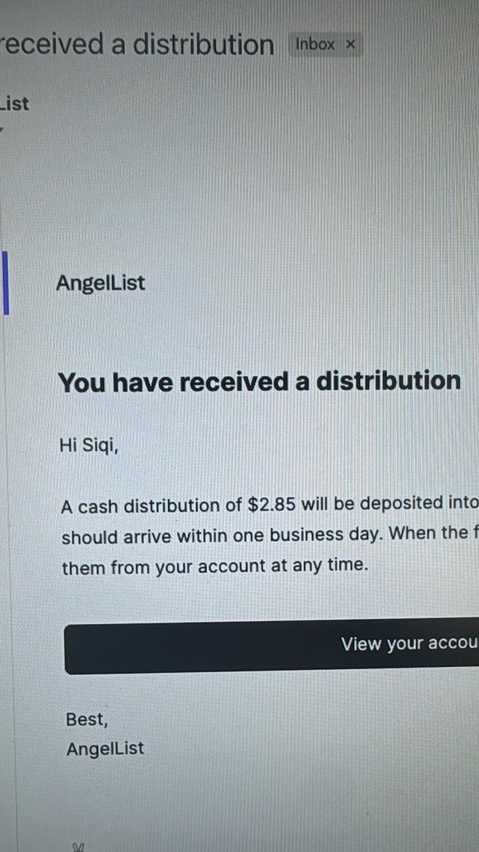 blader's tweet image. one of my portfolio companies exited today and i just got PAID!
water’s on me next time folks!