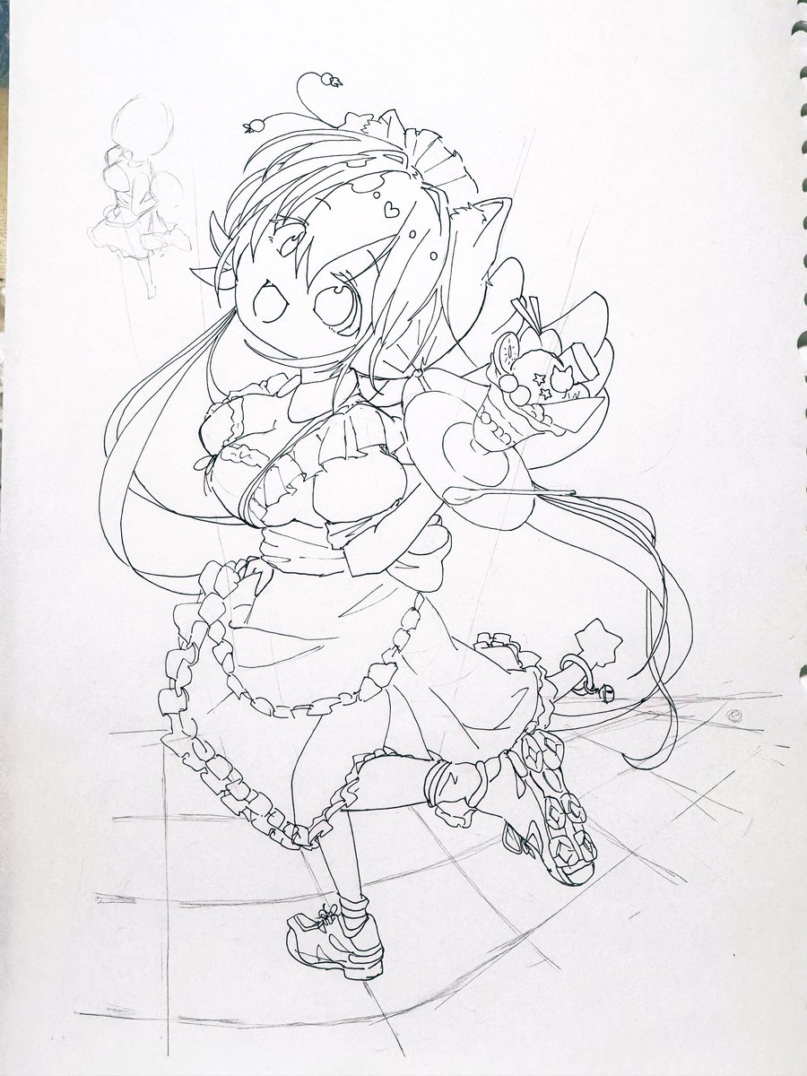 pomarumayu's tweet image. えーん俯瞰むずかしいよ泣