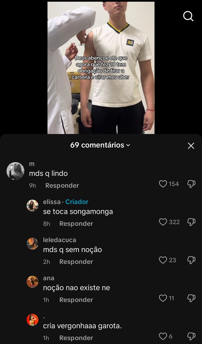 esse povo do tiktok é tão esquisito KKKKKKKKKKKKK a menina só deu um elogio