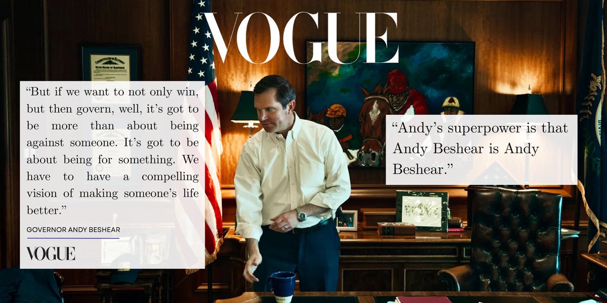 KyDems's tweet image. Gov. @AndyBeshearKY always says when Democrats win, they govern well. Kentucky is lucky to have a governor who leads the Commonwealth with empathy and strength.
Read the full story here: vogue.com/article/andy-b…