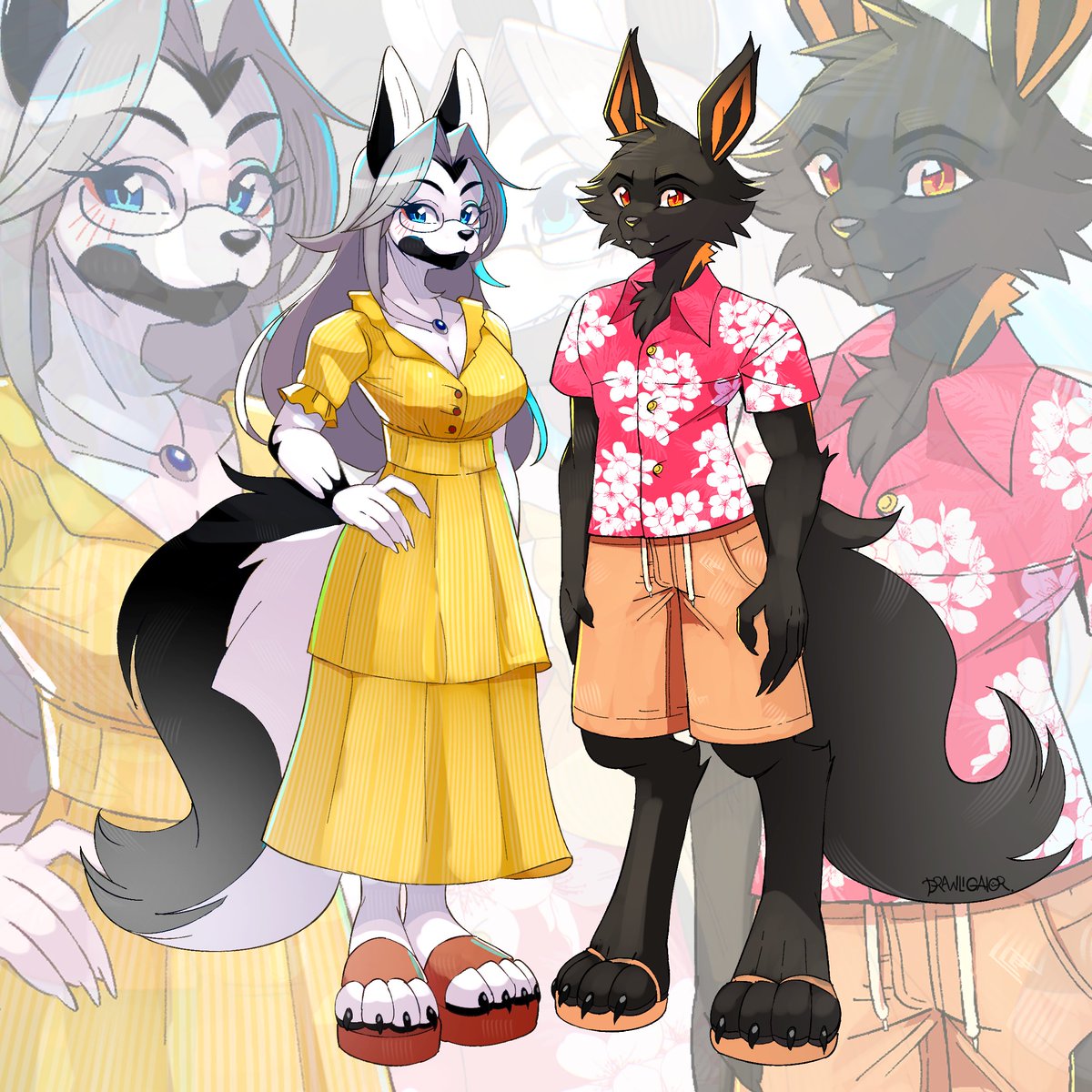 Drawligator (@drawligator) on Twitter photo 🐺🏖️ 🐺🏖️