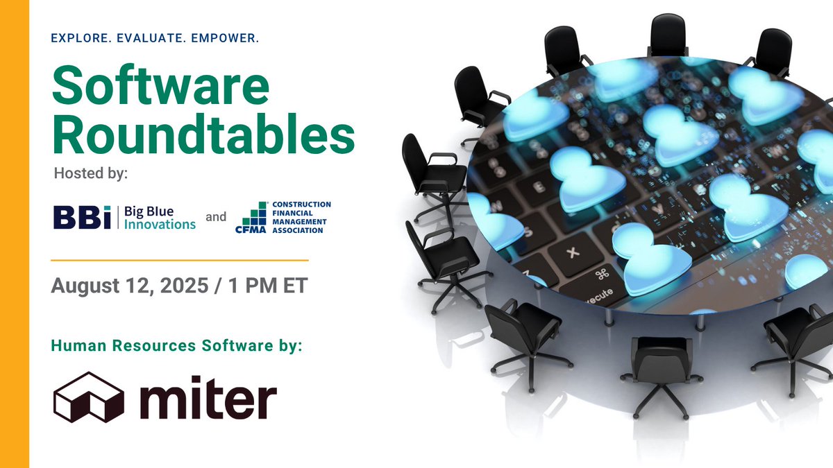 Join us for a tech talk without the sales talk! This interactive roundtable featuring Miter is your chance to explore the software in an educational, vendor-neutral environment. Secure your seat ➤ hubs.la/Q03ymdLT0
