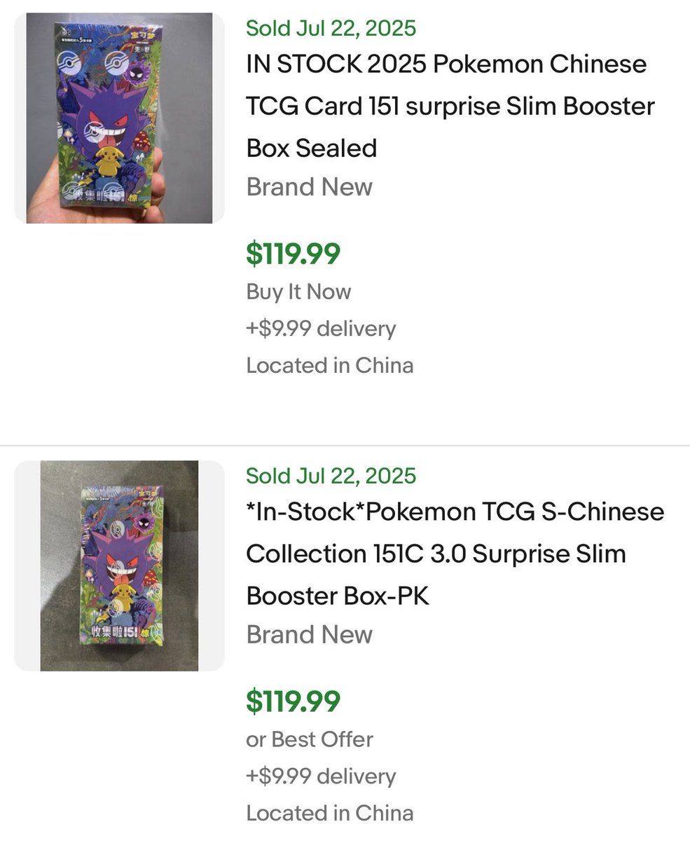 PokeTCGiveaways's tweet image. 151 Surprise Slim Booster Box ($99) 🇨🇳
This is a decent price with the slim booster boxes currently selling for $119+ on eBay.
pokedoketcg.com/products/scarl…
#Ad