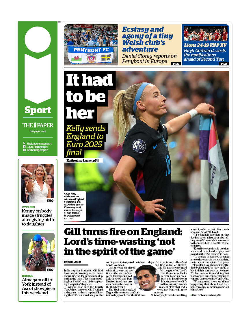 jacksurfleet's tweet image. Wednesday's i SPORT: It had to be her
#TomorrowsPapersToday