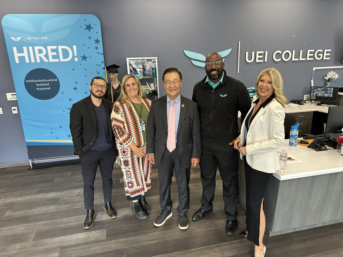 SenatorChoi's tweet image. Today I toured the UEI College Facility in Orange County, and learned more about the needs of our community and the local workforce.