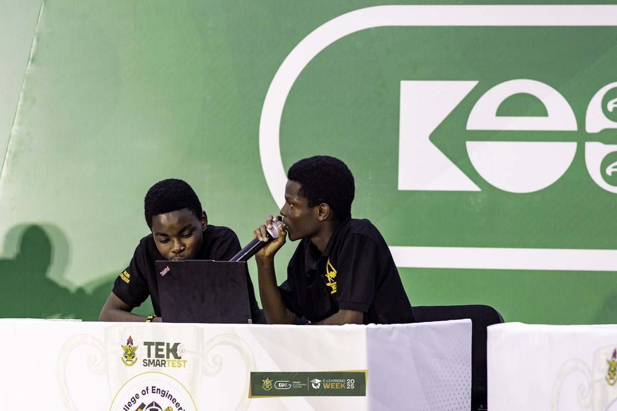 compengKNUST's tweet image. ๐ Dept. of Computer Engineering, part of the winning College of Engineering team, is proud to celebrate this victory in the 2025 TEK Smartest Competition.
Special mention to @EssumanHum2982, a first-year Biomedical Engineering student, who represented the college.