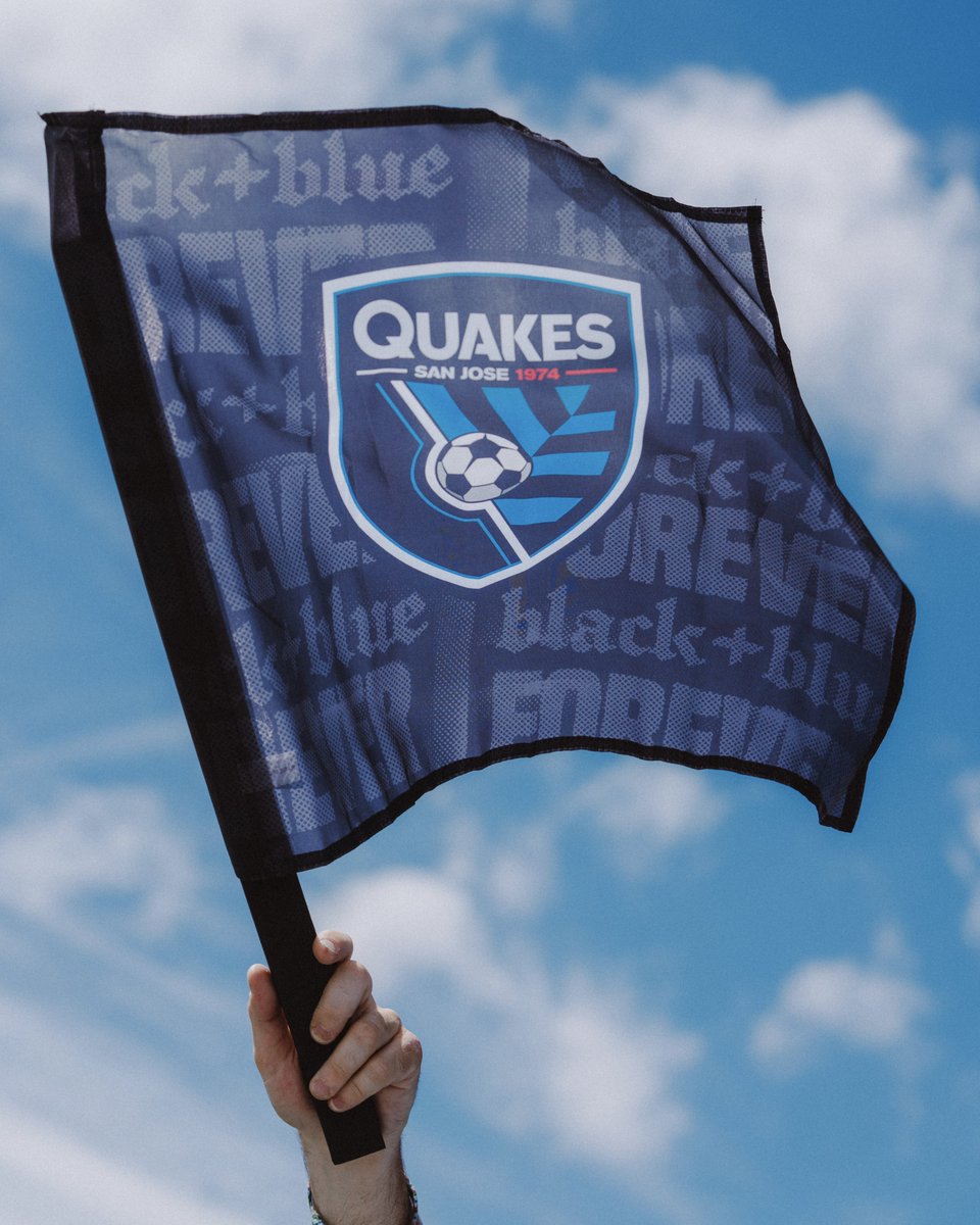 SJEarthquakes's tweet image. BLACK & BLUE TAKEOVER 🏴🔵
Every seat. Every section. Every supporter. Join us for our first-ever match against San Diego FC on August 17 and receive a Black or Blue flag!