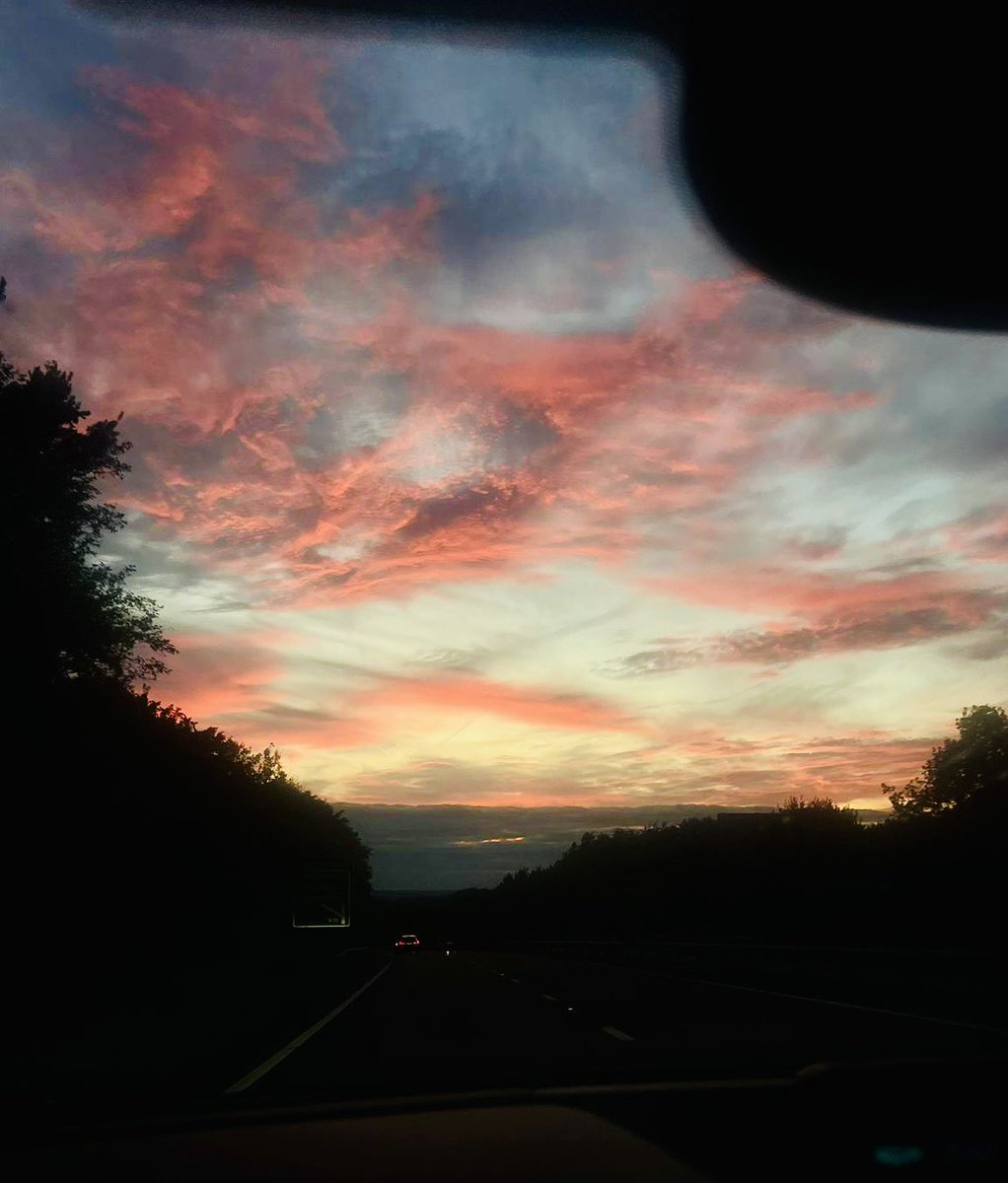 Went for a little late drive tonight. Beautiful sky set the mood 🩷#nightsky #dusk #Northumberland
