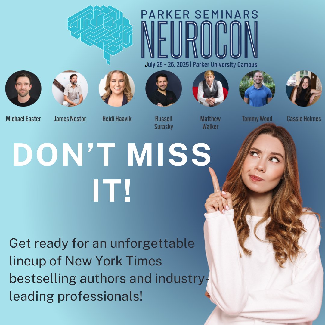 NeuroCon kicks off July 25–26 at Parker University.
Whether you're a healthcare pro or just brain-curious, this event delivers cutting-edge science, New York Times bestselling speakers, CE credit, an epic expo hall, and more.
 neurocon.parkerseminars.com