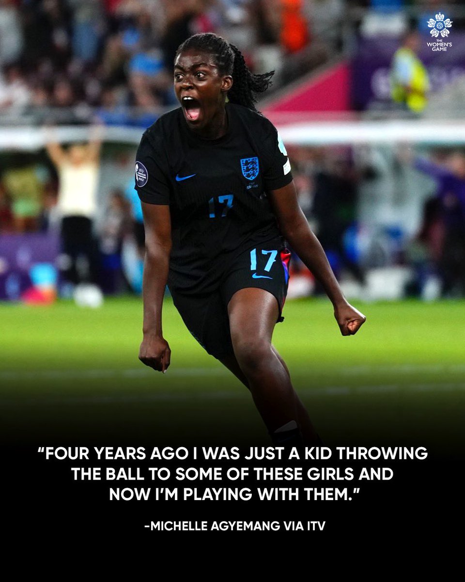 WomensGameMIB's tweet image. Michelle Agyemang went from ball girl, to playing with her heroes, to becoming England's hero 🥹
📸 @WEURO2025