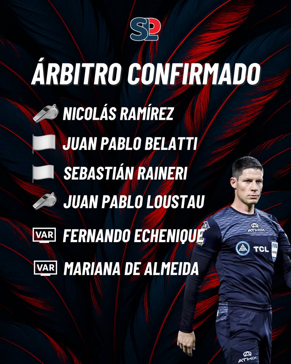 SanLorePrimero's tweet image. 🔵🔴 TODO CONFIRMADO
👉🏻 Se dio a conocer la terna arbitral que estará en el partido entre #SanLorenzo y #River