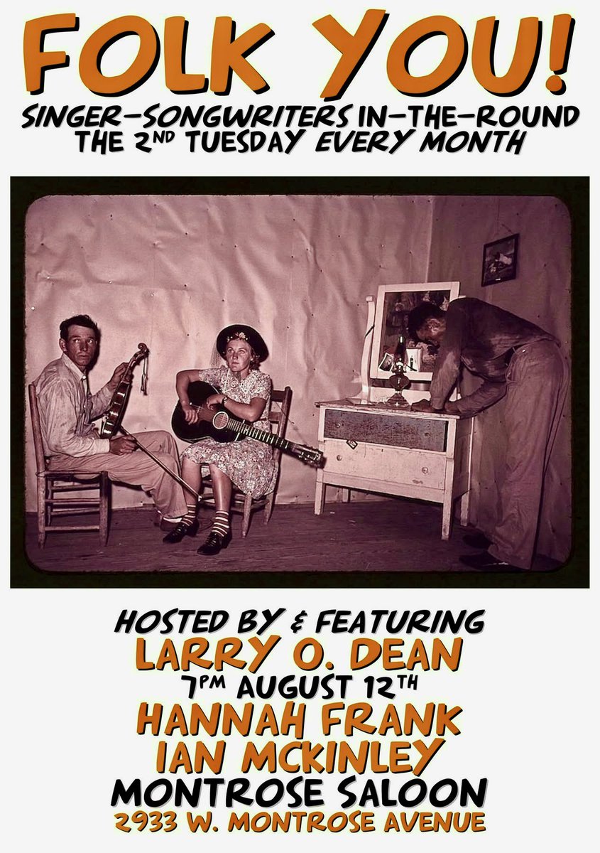FolkYouAll's tweet image. Next up: host @larryodean welcomes guests @HannahFrankMuse and Ian McKinley! Hope to see you there. #singersongwriter