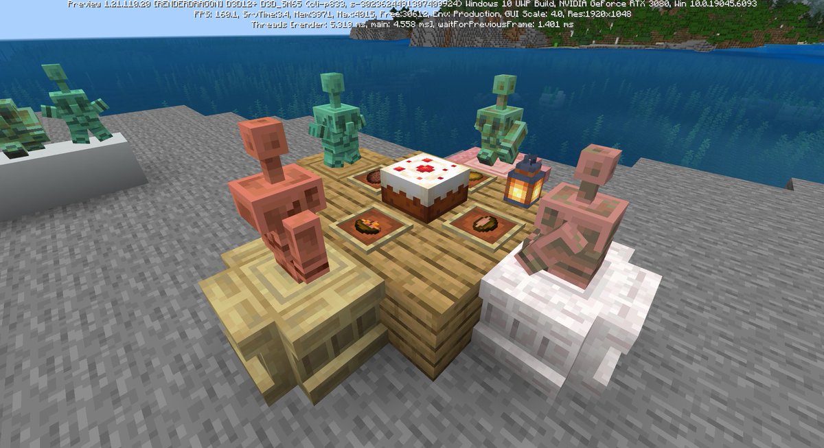abc_kuma1025's tweet image. Minecraftã®æ¬¡æã¢ããããŒãã§å®è£
ãããé
ãŽãŒã¬ã (Copper Golem)ã
ãåããšããŠæ©èœããããã«ãªã£ãããããã£ã¡ããããã...ïŒïŒ