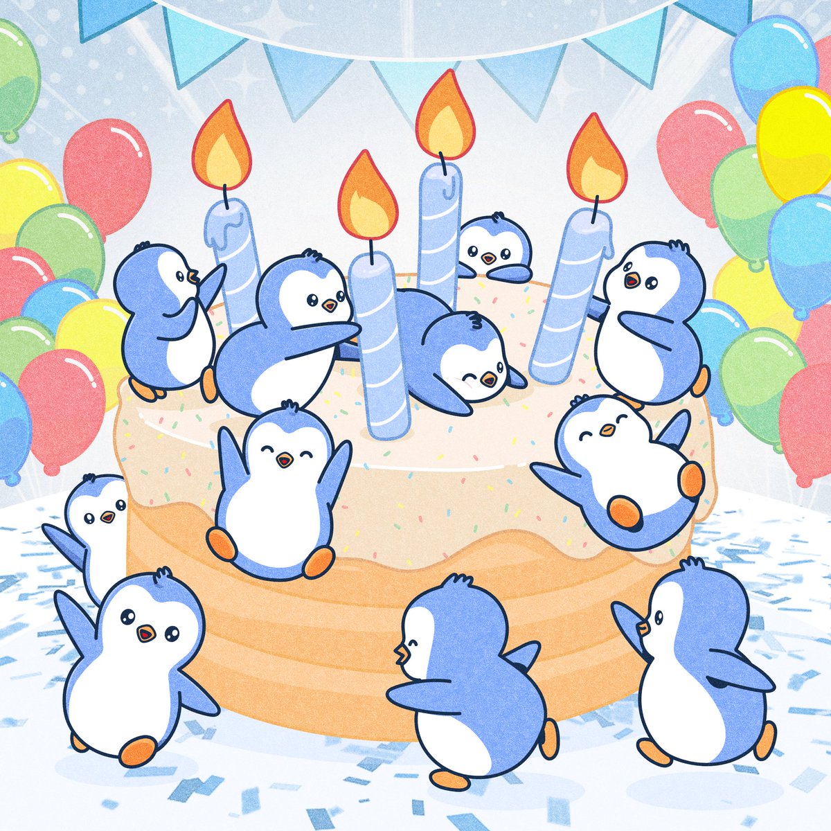 pudgypenguins's tweet image. Four years ago today, Pudgy Penguins NFTs minted and the global takeover began.
Thank you to everyone who’s joined us so far.
We’re just getting started. 🐧