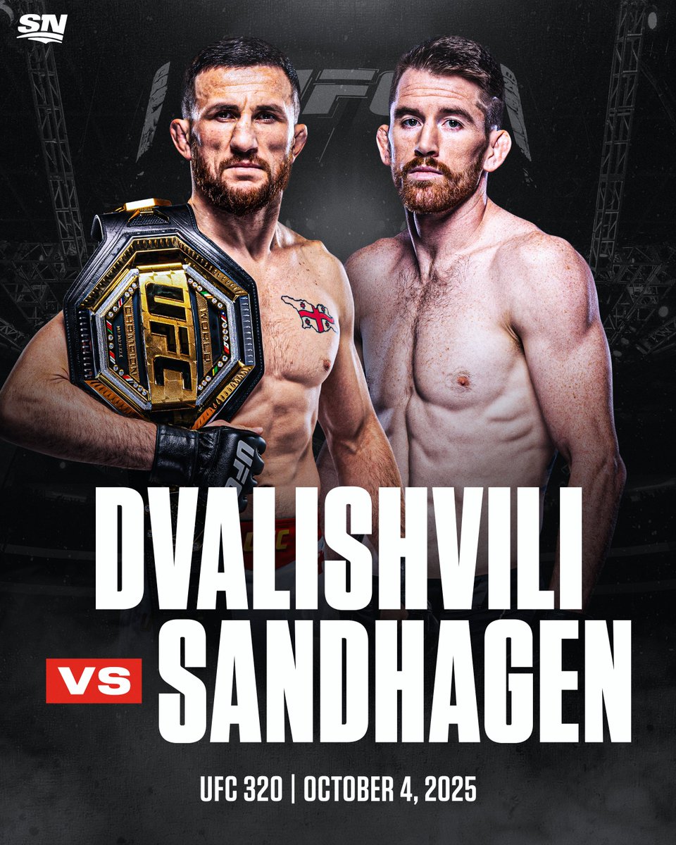 Sportsnet's tweet image. THIRD FIGHT OF THE YEAR FOR THE REIGNING BANTAMWEIGHT CHAMP 🏆
Merab Dvalishvili will take on Cory Sandhagen in the #UFC320 co-main event 👊