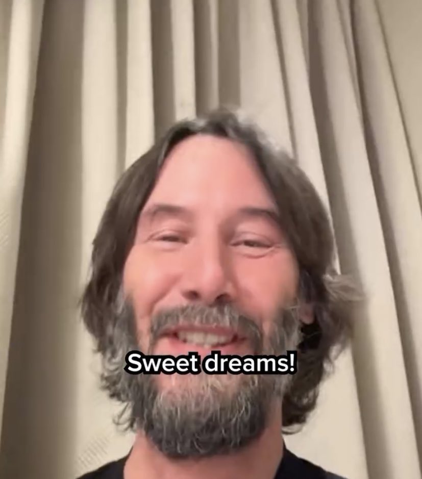 keanureevesfptr's tweet image. Sweet dreams baby!! 😴💤😍