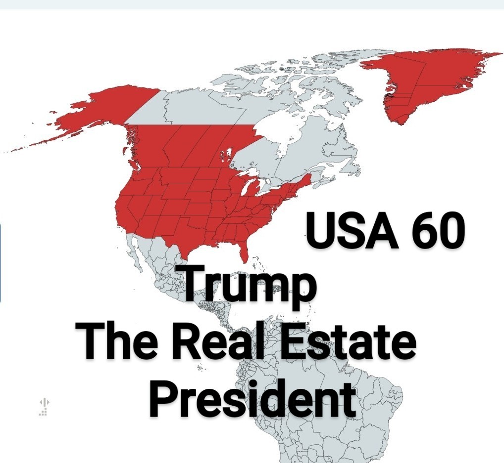mikeporter2023's tweet image. If Trump gets his way we'll have 60 states! Greenland has 6 provinces. Plus 4 Canadian provinces! And Trump will be known as the Real Estate president. Remember, James K Polk brought in California and Texas. It can happen. And it would be a legacy that would immortalize him