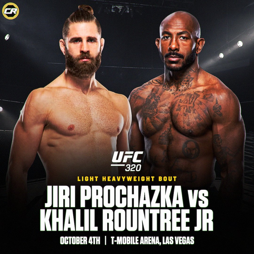 ChampRDS's tweet image. 🚨 BREAKING: Jiri Prochazka will fight Khalil Rountree Jr at #UFC320 on October 4th
(per @danawhite)