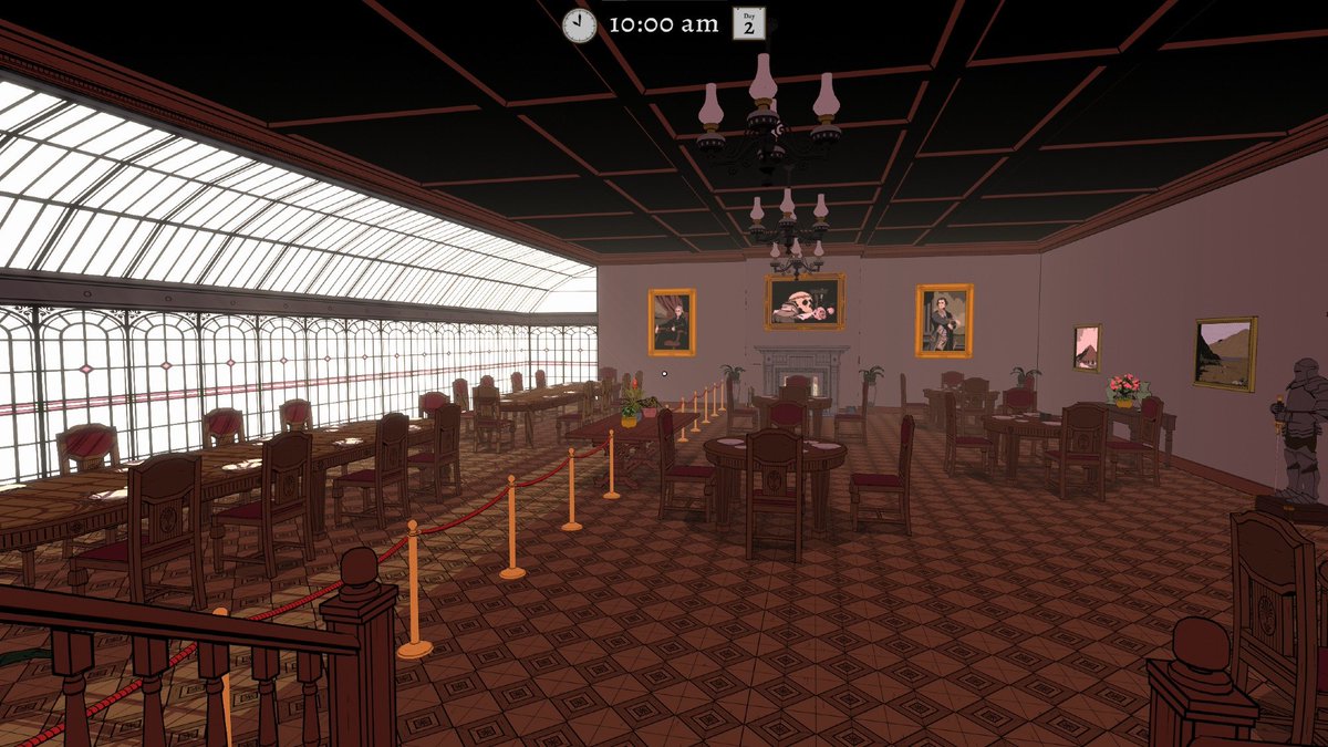 DoomCube's tweet image. A random scene I was lighting today. Blake Manor Dining Hall. #gamedev #indiedev