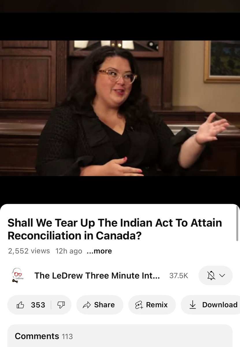 karenrestoule's tweet image. 👩🏻: “It’s on Canadians, government, everybody involved to be exploring how we can move beyond the Indian Act so that Ottawa is no longer literally living in our homes.”
👓: “But Ottawa is literally living in most people’s homes. They do in my home. They do in his home.”
👩🏻:…