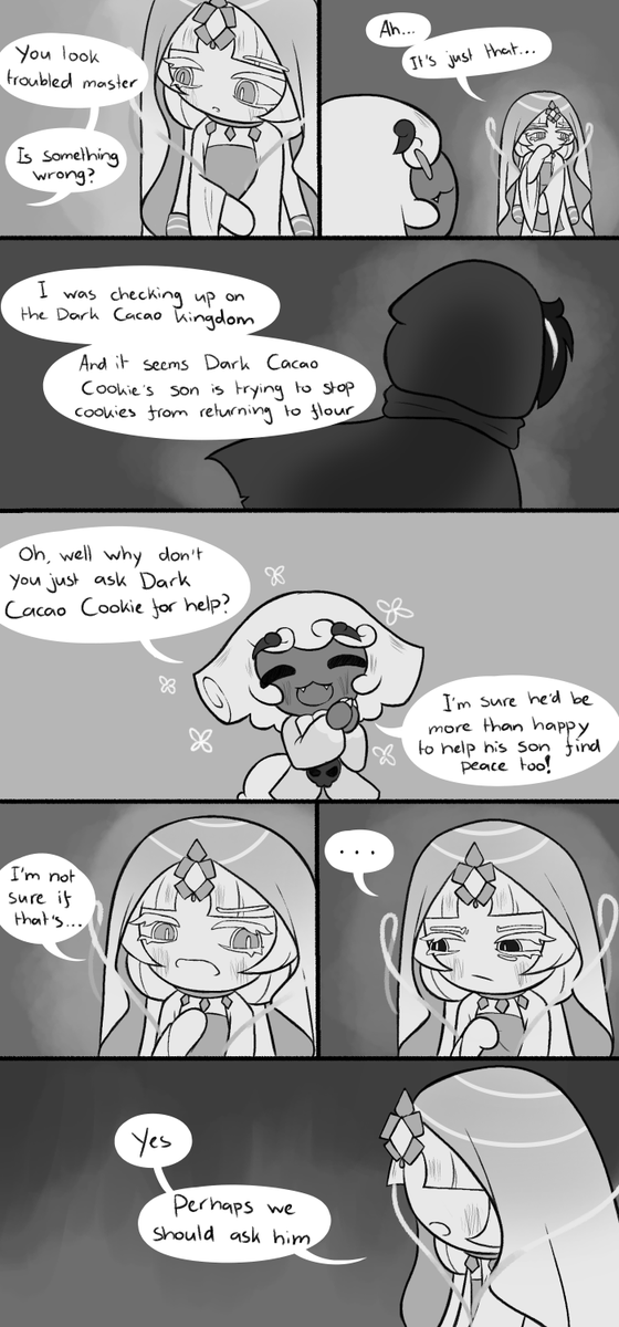 TheSparkledash's tweet image. Fallen ancients AU [Breaking Point page 3-4]

Mystic Flour: I totally don&apos;t care about Dark Cacao. Here, let me prove it by making a decision I definitely won&apos;t regret in like a minute

#cookierun #cookierunkingdom #mysticflourcookie #cloudhaetaecookie #darkchococookie