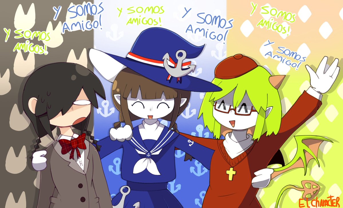 elcaracter3879's tweet image. Las funamusea panas siendo amigas por siempre compartiendo los buenos momentos y... Los traumas #fanart #okegom #Funamusea #thegreygarden #yosafire #WadanoharaandtheGreatBlueSea #wadanohara #mogekocastle #yonaka