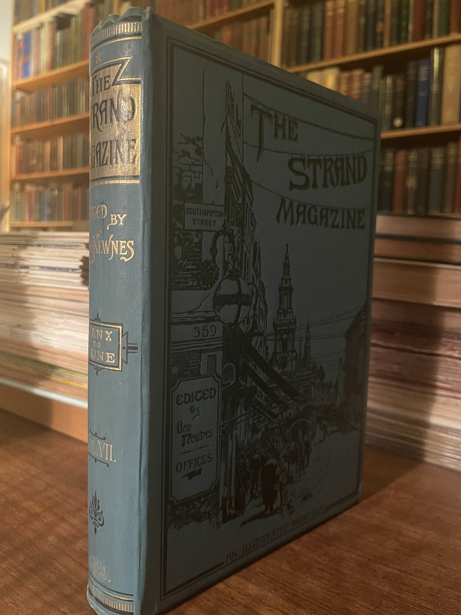 memizon's tweet image. My very first copy of The Strand Magazine arrived (this one from 1894). With a wonderful surreal illustration for the story ‘The Horror of Studley Grange’.