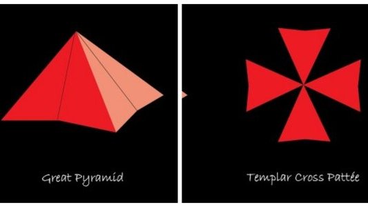 TheProjectUnity's tweet image. The Great Pyramid of Giza is 8-Sided not 4-Sided.
When you take the Templar Cross and compress it into a 3-Dimensional form you get an 8-Sided pyramid.
You can continue scrolling now...