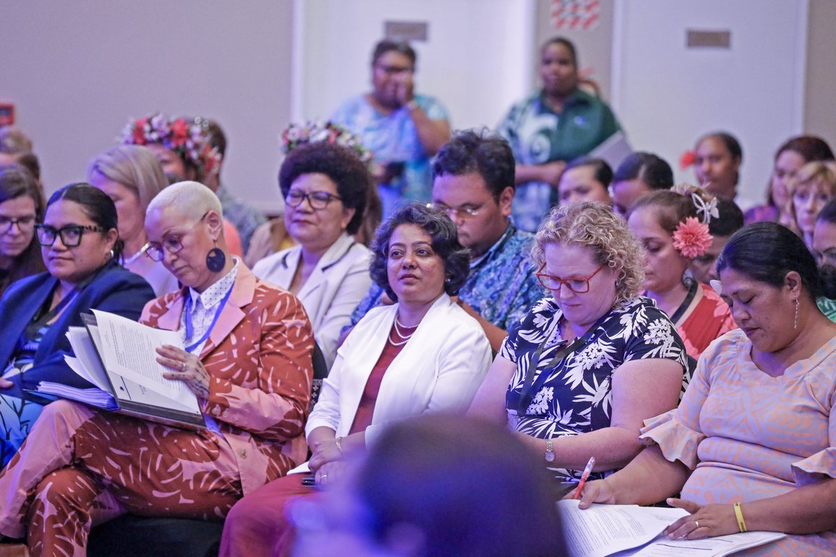 ForumSEC's tweet image. #PIFWLM2025
Ahead of the Pacific Islands Forum Women Leaders Meeting, Ministers gathered for a “Ocean of Peace Talanoa Weaving together Gender Equality & Women, Peace and Security”
Panellists included PIFWLM Chair and Minister for Internal Affairs in Tonga, Hon. Sinaitakala…