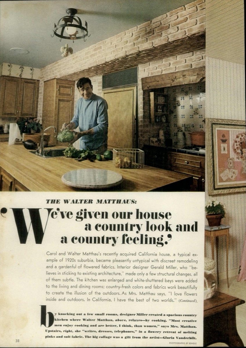 ACMillerAuthor's tweet image. Anyone else want to hang out at home with Walter Matthau and Carol Grace?
From the July 1970 issue of House & Garden.