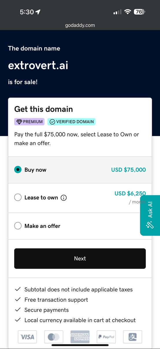 Sebyverse's tweet image. I’m sick to my stomach rn.
>Made a SaaS in 2024.
>The SaaS got me my last job.
>Job ended & didn’t renew domain @ $500.
>Today, in a meeting I mentioned the SaaS.
>Homie sends me this link.
I had the bag and fumbled it.
Such a good domain. Gone forever.