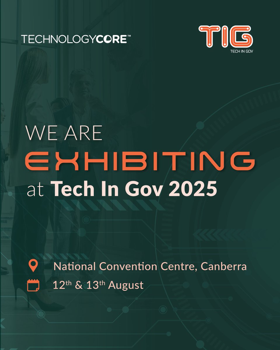 TechnologyCore (@techcoreaus) on Twitter photo We’re exhibiting at <a href="/Techingov_AU/">Tech in Gov</a> 2025, Australia’s premier event for government tech and innovation!
Join us on the 12th & 13th of August at the NCC, Canberra to discover our range of interactive solutions, fully ready for BYOD and BYOM.
#TechInGov #TechnologyCore #GovTech We’re exhibiting at <a href="/Techingov_AU/">Tech in Gov</a> 2025, Australia’s premier event for government tech and innovation!
Join us on the 12th & 13th of August at the NCC, Canberra to discover our range of interactive solutions, fully ready for BYOD and BYOM.
#TechInGov #TechnologyCore #GovTech