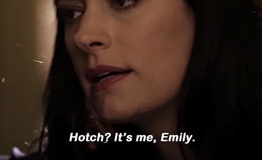 she yelled for hotch the whole episode lmao