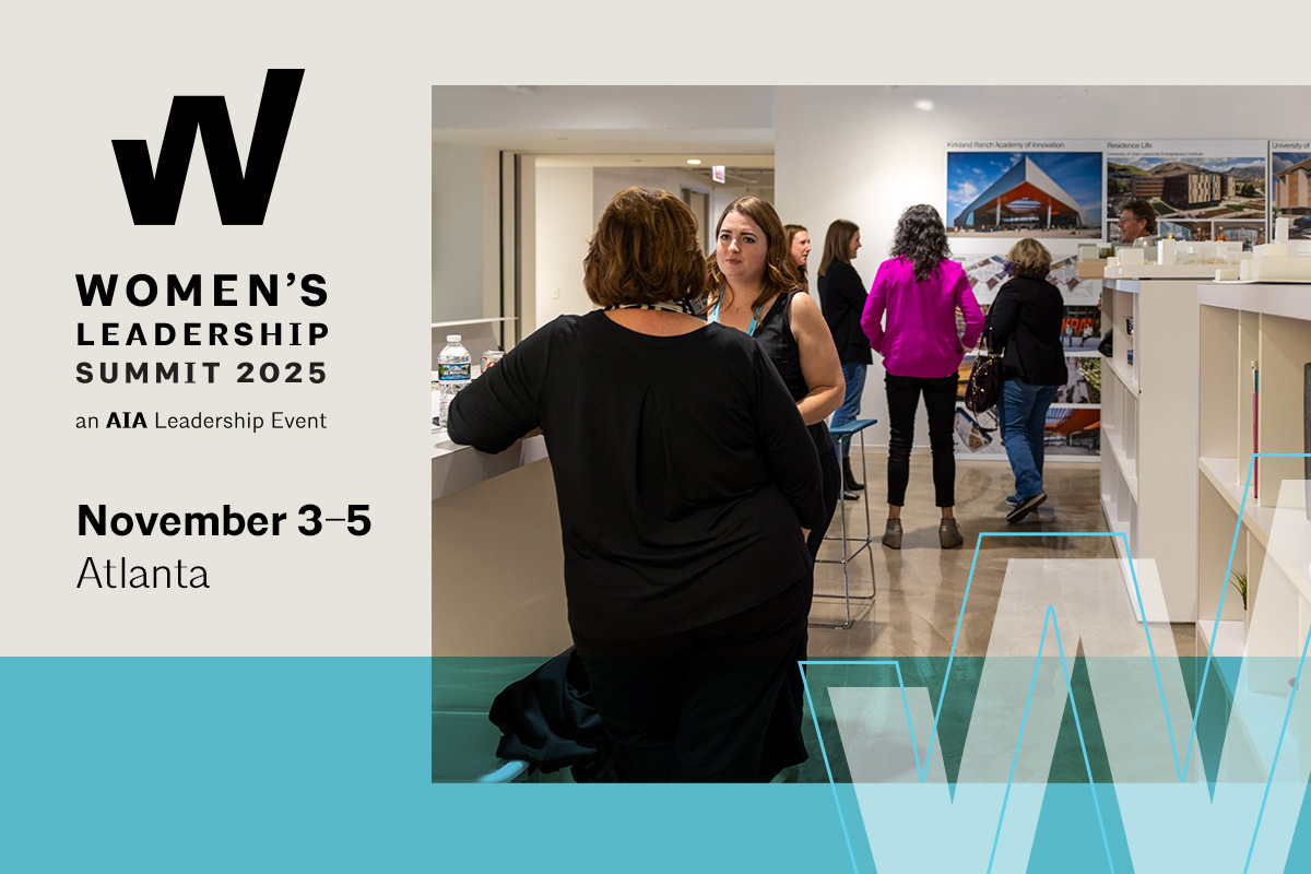 AIANational's tweet image. Hey large firms! Here's your chance to support women in architecture. ⭐
Join leading firms like Cannon, Payette, and @perkinswill sponsoring #AIAWLS—showcasing your work while making connections with future collaborators and industry leaders: aia.org/womens-leaders…