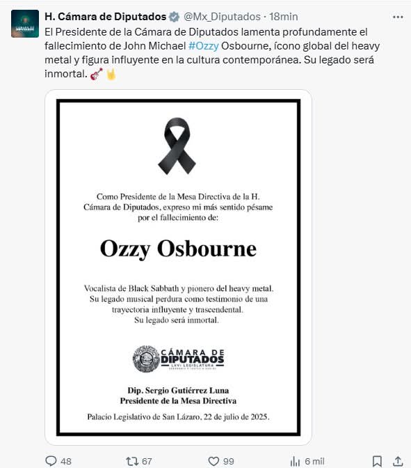 ChumelTorres's tweet image. "Politicians are the biggest liars in the world". —Ozzy Osbourne.
