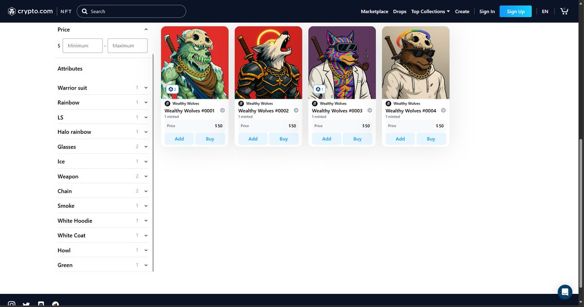 Wealthy Wolves (@wealthywolvesx) on Twitter photo Looks like we are building on <a href="/cryptocom/">Crypto.com</a>!! Go get your hands on the First 4 Wealthy Wolves NFTs๐ more to roll out tonight and this week! ๐ฅ๐ฅ๐ฅ๐โ
<a href="/cryptocomnft/">Crypto.com NFT</a> <a href="/kris/">Kris | Crypto.com</a> #WealthyWolves we will continue to build ! Join the movement Wealthywolves.store Go Buyโฆ
The Wealth Coin Looks like we are building on <a href="/cryptocom/">Crypto.com</a>!! Go get your hands on the First 4 Wealthy Wolves NFTs๐ more to roll out tonight and this week! ๐ฅ๐ฅ๐ฅ๐โ
<a href="/cryptocomnft/">Crypto.com NFT</a> <a href="/kris/">Kris | Crypto.com</a> #WealthyWolves we will continue to build ! Join the movement Wealthywolves.store Go Buyโฆ
The Wealth Coin