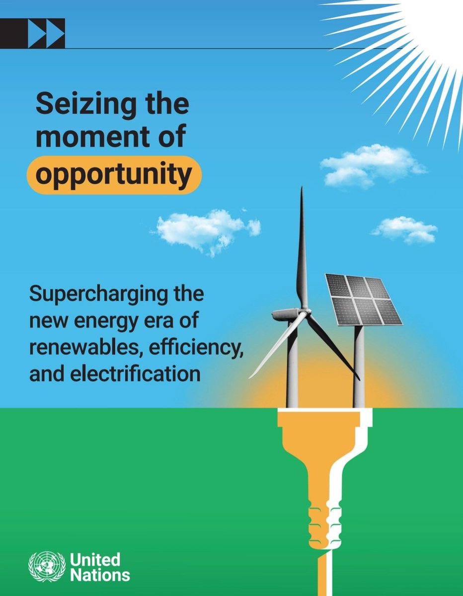 UNinSouthAfrica's tweet image. #NowAvailable!
🌟 The new @UN report reveals that renewables, electrification & efficiency are the smartest path forward for a sustainable planet! 🌎💚 See report➡️ un.org/en/climatechan…
#RenewableEnergy #ClimateAction