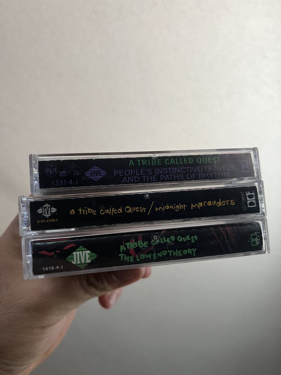 NATECEEZ's tweet image. Today I have completed my TRIBE cassette collection. Finishing with “Peoples Instinctive Travels And The Paths Of Rhythm” Tribe is many all time favorite rap group.